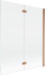 Mexen Mist paravan de duș cu 2 uși dreapta 140 x 150 cm, transparent, cupru periat - 8A9-140-002-65-00-P (8A9-140-002-65-00-P)