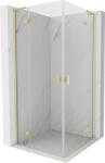Mexen Mist-H L Duo cabină de duș cu deschidere 100 x 100 cm, transparent, auriu periat - 8A5L-100L-100P-55-00 (8A5L-100L-100P-55-00)