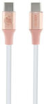 Guess dombornyomott logóval ellátott USB-C / USB-C kábel 1, 5 m gyors töltés - rózsaszín