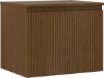 Mexen Rivel dulap baie sub lavoar 60 cm cu blat, 1 sertar, canelat, nuc - 91A20-06047-1-BFC86 (91A20-06047-1-BFC86)