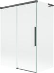Mexen Rox L paravan de cadă cu 2 aripi culisante 120 + 70 x 150 cm, transparent, gri închis periat - 8C9L-120-070-66-00 (8C9L-120-070-66-00)