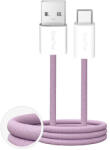 PURO Fabrik 2.0 10W USB-A - USB-C fonott kábel 1, 5m - Rózsaszín