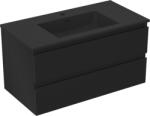 Mexen Orio dulap baie 90 cm cu lavoar Otis, 2 sertare, negru mat - 91A10-09047-2-BFF71-W18M71 (91A10-09047-2-BFF71-W18M71)