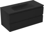 Mexen Orio dulap baie 100 cm cu lavoar Vela, 2 sertare, negru mat - 91A10-10047-2-BFF71-W23M71 (91A10-10047-2-BFF71-W23M71)