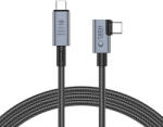 Tech-Protect UltraBoost Max L USB-C 4.0 (egyenes) / USB-C 4.0 (ferde) PD 240W 8K 40Gbps 1.5m kábel - szürke