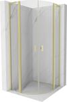 Mexen Mist L cabină de duș semirotundă cu ușă batantă 100 x 100 cm, transparent, auriu periat - 8A32L-100-100-55-00 (8A32L-100-100-55-00)