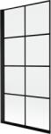 Mexen Mist paravan de duș cu 1 panou stânga 90 x 150 cm, grilaj negru, negru - 8A9-090-001-70-77-L (8A9-090-001-70-77-L)