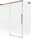 Mexen Rox L paravan cadă, glisant cu 2 canaturi, 140 + 70 x 150 cm, transparent, aur roz - 8C9L-140-070-60-00 (8C9L-140-070-60-00)