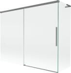Mexen Rox L paravan de cadă cu 2 canaturi culisante 190 + 80 x 150 cm, transparent, gun metal - 8C9L-190-080-95-00 (8C9L-190-080-95-00)