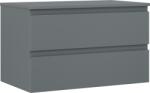 Mexen Orio dulap baie de 80 cm cu blat, 2 sertare, grafit mat - 91A10-08047-2-BFFC66 (91A10-08047-2-BFFC66)
