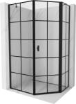 Mexen Mist cabină de duș pentagonală asimetrică deschisă dreapta 80 x 90 cm, grilaj negru, negru - 8A8-080-090-70-77-P (8A8-080-090-70-77-P)