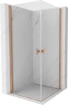 Mexen Mist-B Duo cabină de duș batantă 70 x 70 cm, transparent, cupru periat - 8A2-070-070-65-00 (8A2-070-070-65-00)