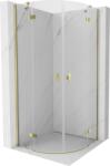 Mexen Mist cabină de duș semirotundă cu ușă batantă 80 x 80 cm, transparentă, aurie - 8A33-080-080-50-00 (8A33-080-080-50-00)