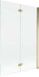 Mexen Mist paravan de cadă cu 2 panouri dreapta 120 x 150 cm, transparent, auriu - 8A9-120-002-50-00-P (8A9-120-002-50-00-P)