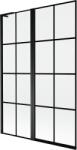 Mexen Mist L paravan de baie cu 2 uși, stânga 120 x 150 cm, grilaj negru, negru - 8A9L-120-011-70-77-L (8A9L-120-011-70-77-L)