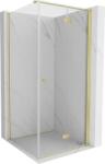 Mexen Mist-F cabină de duș pliabilă dreapta 80 x 80 cm, transparentă, auriu periat - 8A6T-080-080-55-00-P (8A6T-080-080-55-00-P)