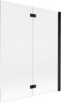 Mexen Mist paravan de duș cu 2 canaturi dreapta 140 x 150 cm, transparent, negru - 8A9-140-002-70-00-P (8A9-140-002-70-00-P)