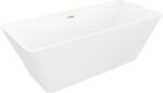 Mexen Tava cadă de baie freestanding canelată 170 x 75 cm, albă, preaplin auriu periat - 52851707500-55 (52851707500-55)