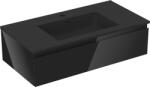 Mexen Orio dulap baie 90 cm cu chiuvetă Otis, 1 sertar, negru lucios/negru mat - 91A10-09023-1-BF70-W18M71 (91A10-09023-1-BF70-W18M71)