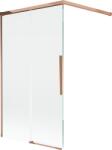 Mexen Rox paravan de cadă cu 2 secțiuni glisante 100 x 150 cm, transparent, aur roz - 8C9-100-003-60-00 (8C9-100-003-60-00)