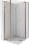 Mexen Mist L cabină de duș pentagonală cu ușă batantă 80 x 80 cm, transparentă, cupru periat - 8A8L-080-080-65-00 (8A8L-080-080-65-00)