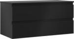 Mexen Orio dulap baie sub chiuvetă 100 cm cu blat, 2 sertare, negru mat - 91A10-10047-2-BFFC71 (91A10-10047-2-BFFC71)