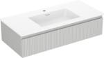 Mexen Rivel dulap de baie 100 cm cu lavoar Otis, 1 sertar, frezat, gri mat/alb mat - 91A20-10023-1-BF62-W18M01 (91A20-10023-1-BF62-W18M01)