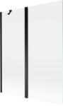Mexen Mist paravan baie, 2 canaturi, 140 x 150 cm, transparent, negru - 8A9-140-011-70-00 (8A9-140-011-70-00)
