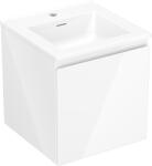 Mexen Orio dulap baie 45 cm cu lavoar Otis, 1 sertar, alb lucios - 91A10-04547-1-BF00-W18M00 (91A10-04547-1-BF00-W18M00)