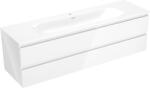 Mexen Orio dulap de baie 160 cm cu lavoar Vela, 2 sertare, alb lucios - 91A10-16047-2-BFF00-W23M00 (91A10-16047-2-BFF00-W23M00)