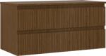 Mexen Rivel dulap de baie sub lavoar 100 cm cu blat, 2 sertare, cu caneluri, nuc - 91A20-10047-2-BFFC86 (91A20-10047-2-BFFC86)