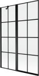Mexen Mist paravan pentru cadă de duș cu 2 canate, stânga 120 x 150 cm, grilaj negru, negru - 8A9-120-011-70-77-L (8A9-120-011-70-77-L)