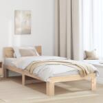 vidaXL Ágykeret Fejtámlával 90x200 cm Tömör Fenyőfa (872668)