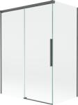 Mexen Rox paravan de baie cu 2 uși glisante 120 + 70 x 150 cm, transparent, gri armă periat - 8C9-120-070-66-00 (8C9-120-070-66-00)
