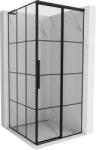 Mexen Rox L cabină de duș glisantă dreapta 110 x 110 cm, grilaj negru, negru - 8C2L-110-110-70-77-P (8C2L-110-110-70-77-P)