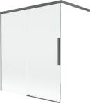 Mexen Rox paravan de cadă cu 2 uși glisante 140 x 150 cm, transparent, gri armat periat - 8C9-140-003-66-00 (8C9-140-003-66-00)