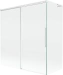 Mexen Rox L paravan cadă cu 2 canaturi glisante 150 + 70 x 150 cm, transparent, alb - 8C9L-150-070-20-00 (8C9L-150-070-20-00)
