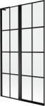 Mexen Mist L paravan de cadă 2-panouri stânga 100 x 150 cm, grilă neagră, negru - 8A9L-100-011-70-77-L (8A9L-100-011-70-77-L)