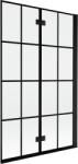 Mexen Mist paravan de duș cu 2 aripi, dreapta 110 x 150 cm, grilaj negru, negru - 8A9-110-002-70-77-P (8A9-110-002-70-77-P)