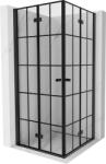 Mexen Mist-F Duo cabină de duș pliabilă 90 x 90 cm, grilaj negru, negru - 8A6-090L-090P-70-77 (8A6-090L-090P-70-77)