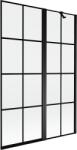 Mexen Mist paravan de baie cu 2 uși pliabile dreapta 120 x 150 cm, grilaj negru, negru - 8A9-120-011-70-77-P (8A9-120-011-70-77-P)
