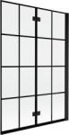 Mexen Mist ecran de duș cu 2 panouri dreapta 120 x 150 cm, grilaj negru, negru - 8A9-120-002-70-77-P (8A9-120-002-70-77-P)