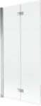 Mexen Mist paravan de cadă 2-pliabil stânga 90 x 150 cm, transparent, crom - 8A9-090-002-01-00-L (8A9-090-002-01-00-L)