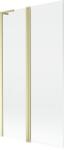 Mexen Mist L panou pentru cadă cu 2 foi 100 x 150 cm, transparent, auriu periat - 8A9L-100-011-55-00 (8A9L-100-011-55-00)