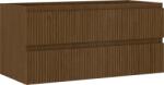 Mexen Rivel dulap baie sub chiuvetă 100 cm, 2 sertare, canelat, nuc - 91A20-10047-2-BFF86 (91A20-10047-2-BFF86)