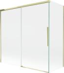 Mexen Rox paravan de cadă, culisabil, cu 2 aripi, 160 + 80 x 150 cm, transparent, auriu - 8C9-160-080-50-00 (8C9-160-080-50-00)