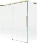 Mexen Rox L paravan cadă glisant cu 2 uși 150 + 70 x 150 cm, transparent, auriu - 8C9L-150-070-50-00 (8C9L-150-070-50-00)