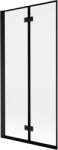 Mexen Mist paravan de duș 2-panouri stâng 90 x 150 cm, cadru negru, negru - 8A9-090-002-70-70-L (8A9-090-002-70-70-L)