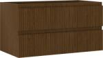 Mexen Rivel dulap baie sub lavoar 90 cm, 2 sertare, canelat, nuc - 91A20-09047-2-BFF86 (91A20-09047-2-BFF86)