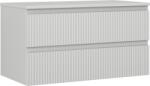 Mexen Rivel dulap baie sub lavoar 90 cm cu blat, 2 sertare, canelat, gri mat - 91A20-09047-2-BFFC62 (91A20-09047-2-BFFC62)